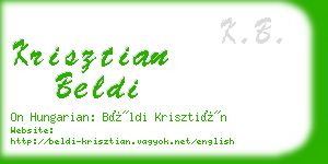 krisztian beldi business card